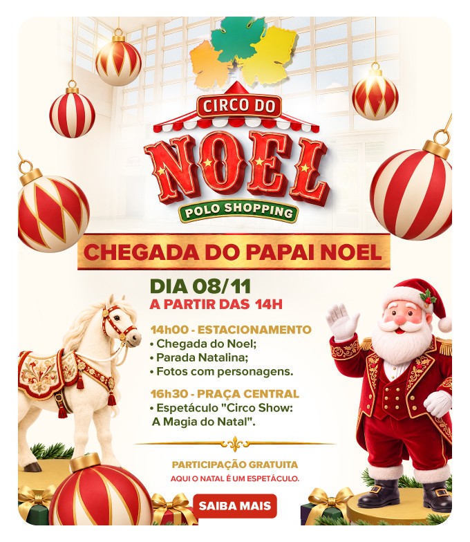 Chegada Noel Polo Shopping 2026