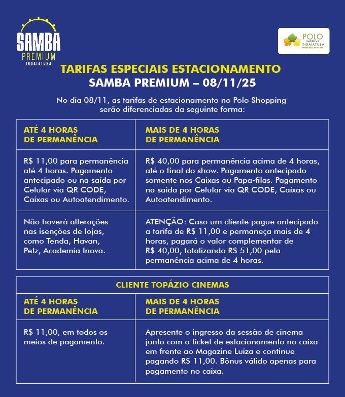 Estacionamento Samba Premium Indaiatuba