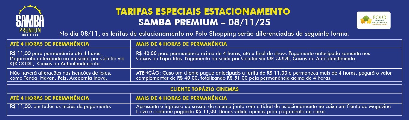 Estacionamento Samba Premium Indaiatuba
