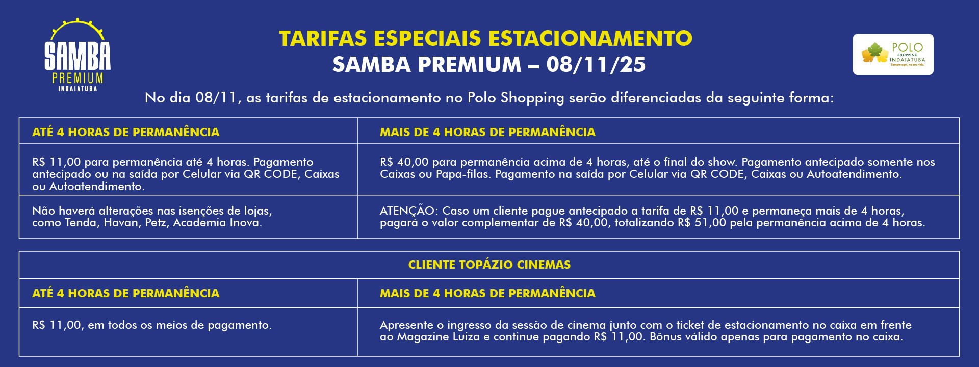 Estacionamento Samba Premium Indaiatuba