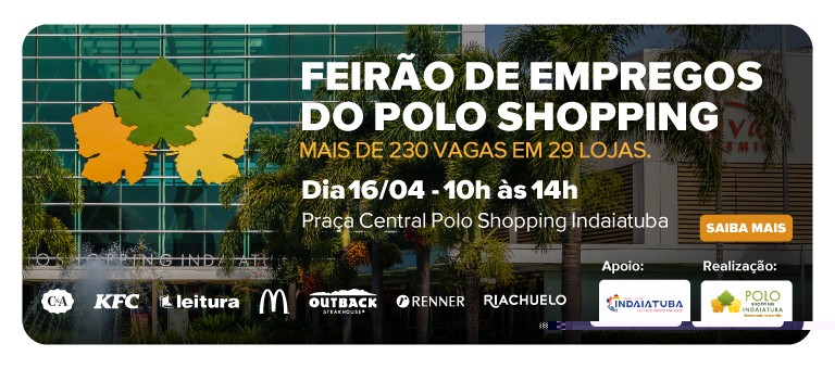 Feirao de Empregos Polo Shopping Indaiatuba