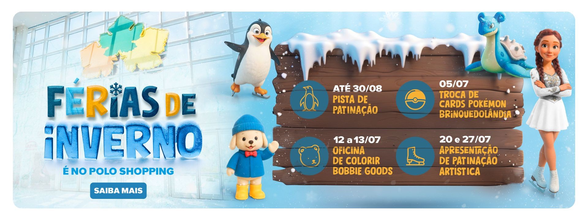 Ferias de Inverno Polo Shopping Indaiatuba Patinacao no Gelo