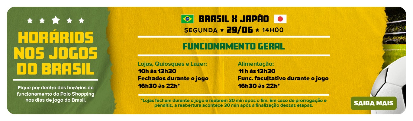 Horarios Jogos do Brasil Polo Shopping Indaiatuba
