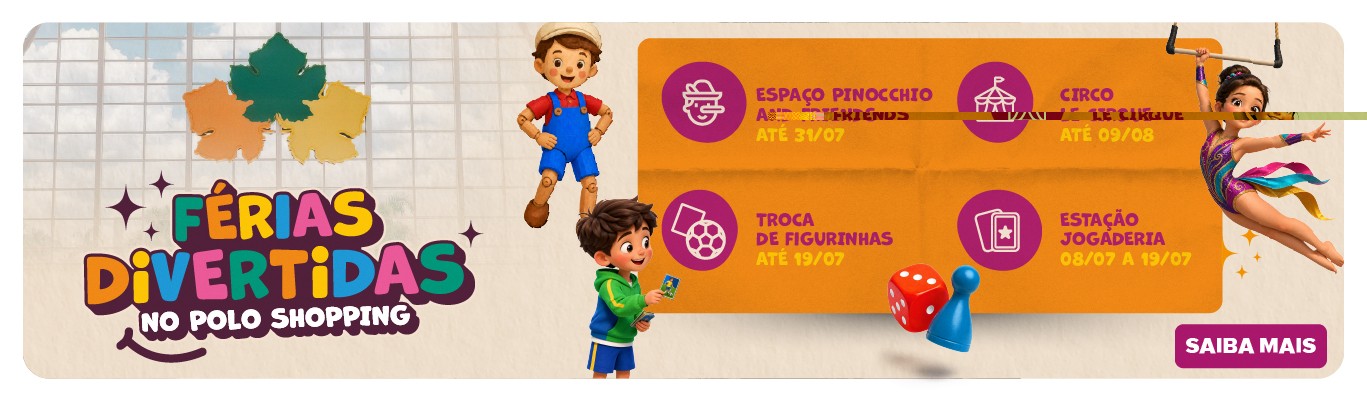 Programacao de ferias Polo Shopping Indaiatuba