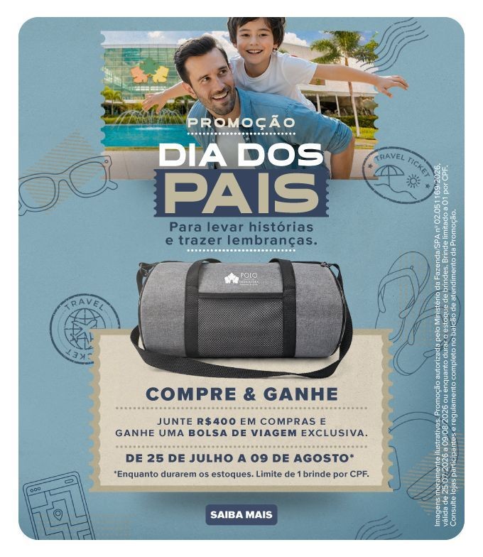 Promo Dia dos Pais Polo Shopping 2026