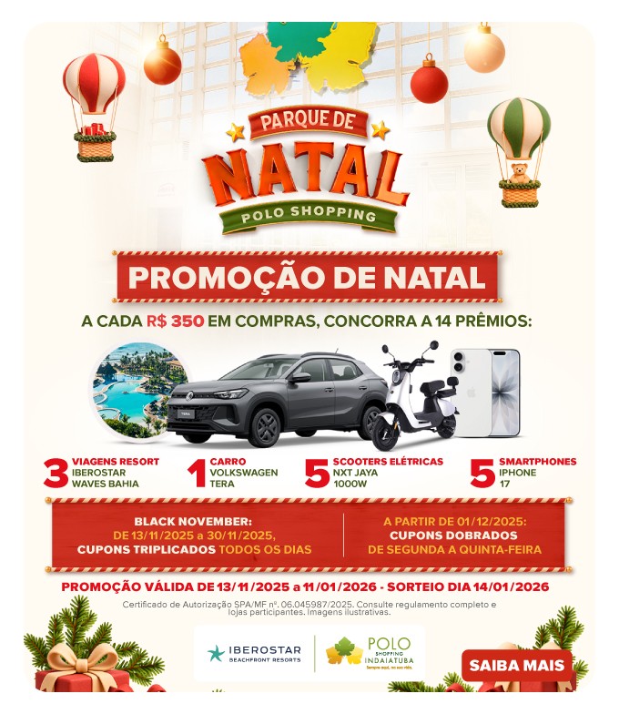 Promocao de Natal 2025 Polo Shopping Indaiatuba