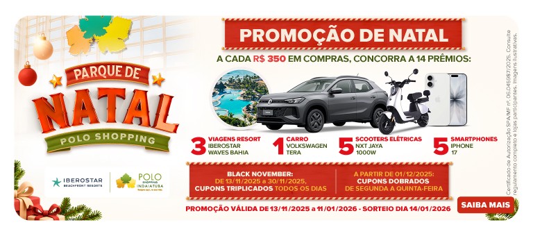 Promocao de Natal 2025 Polo Shopping Indaiatuba
