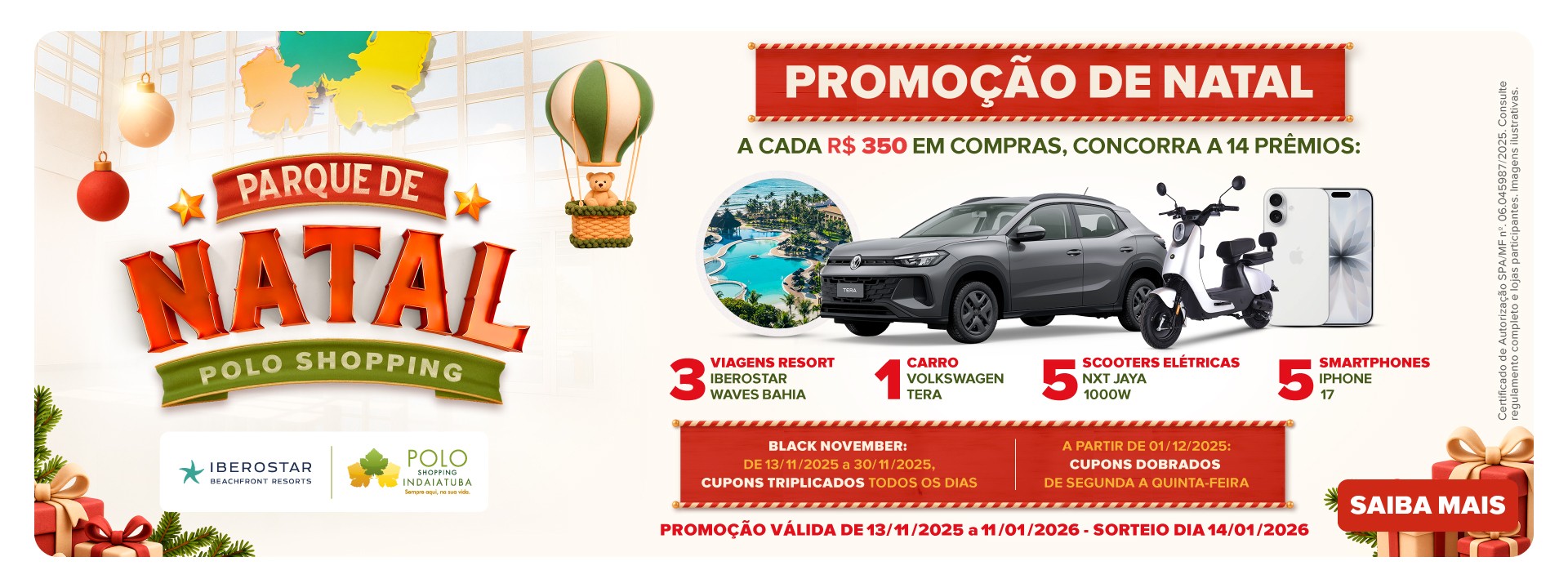 Promocao de Natal 2025 Polo Shopping Indaiatuba